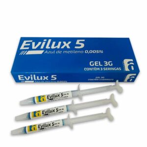 EVILUX 5 GEL – 3 SERINGAS DE 3G (AZUL DE METILENO 0,005%)